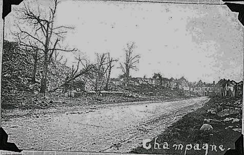 Champagne ruins in WW1