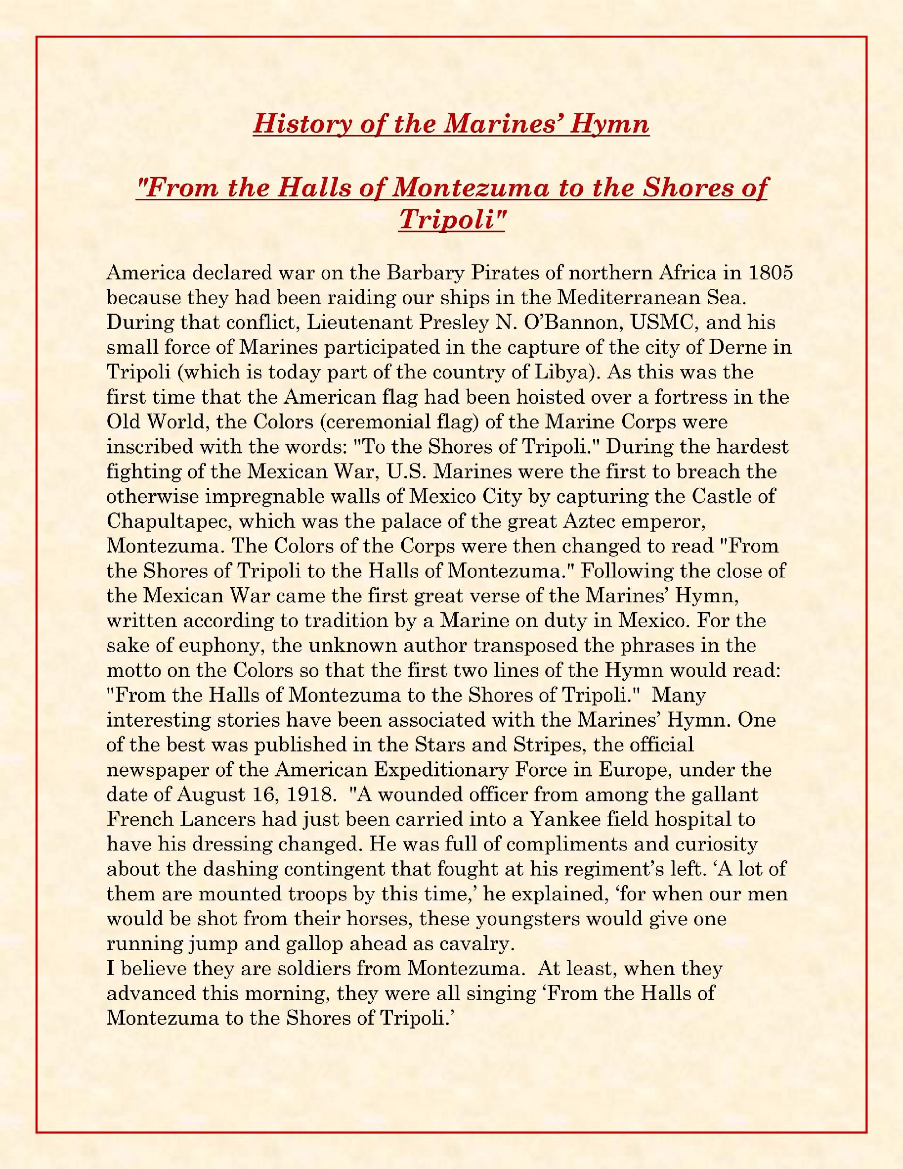 Marine corps league history