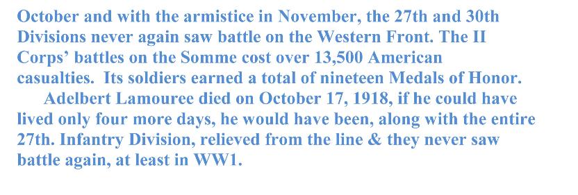 Personal History of Adelbert Lamouree & 77th Div in WW1