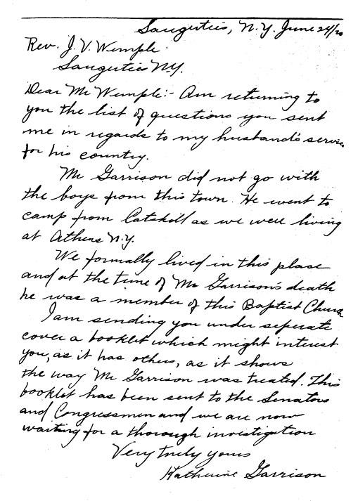 WW1 veterans letters