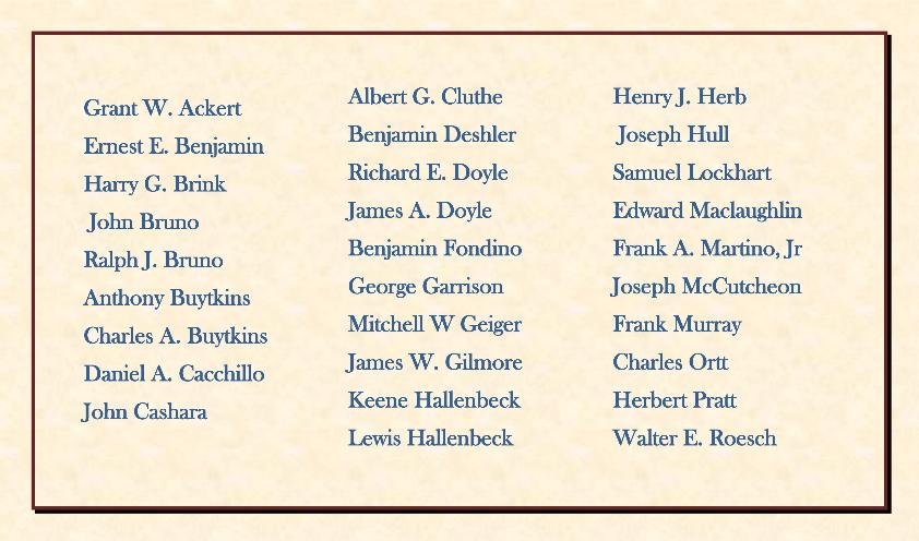Saugerties Veterans WW2 deaths