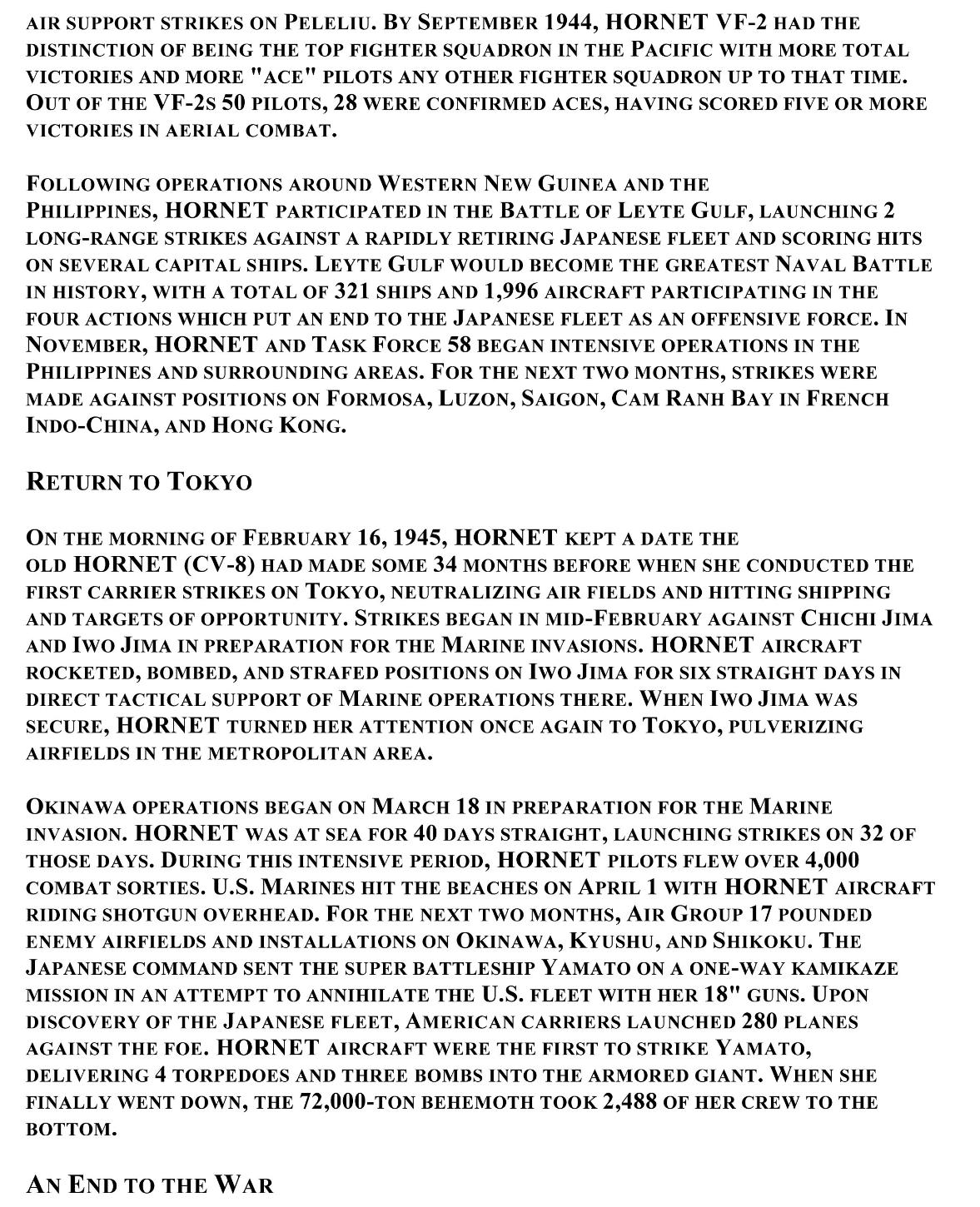 History of the Hornet CV12